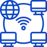 Systems integration network diagram icon