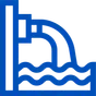 Waste water treatment diagram icon